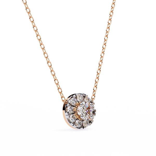 Natural Diamond Round Cut Pendant