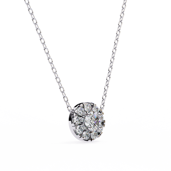 Natural Diamond Round Cut Pendant