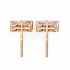 Rose Gold Ribbed-Wing Marquise Diamond Butterfly Stud Earrings