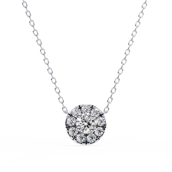 Natural Diamond Round Cut Pendant