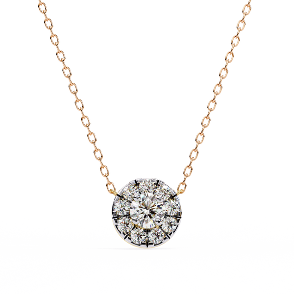 Natural Diamond Round Cut Pendant