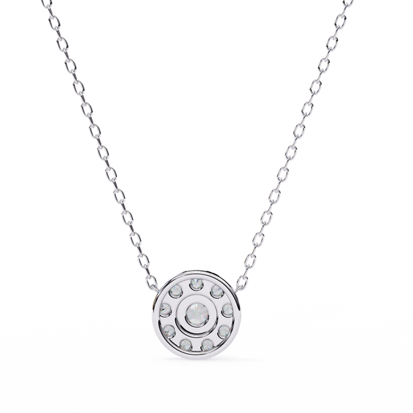 Natural Diamond Round Cut Pendant