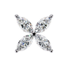 Rose Gold Ribbed-Wing Marquise Diamond Butterfly Stud Earrings