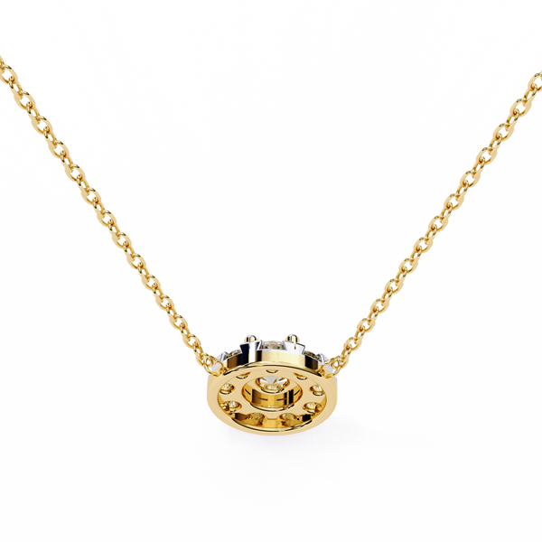 Natural Diamond Round Cut Pendant