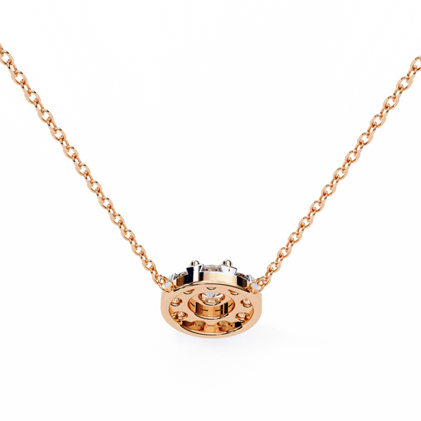 Natural Diamond Round Cut Pendant