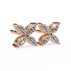Rose Gold Ribbed-Wing Marquise Diamond Butterfly Stud Earrings