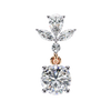 Rose Bloom Floral Crown Diamond Drop Earrings