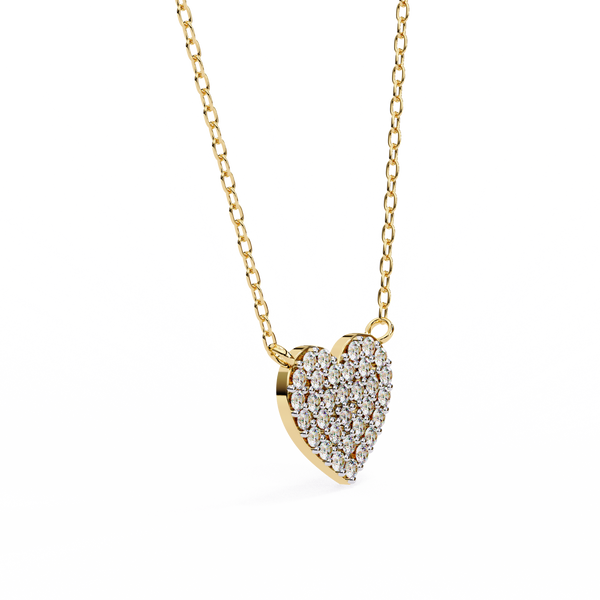 Natural Diamond Enchanted Heart Pendant