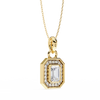 Natural Diamond Empire Halo Pendant