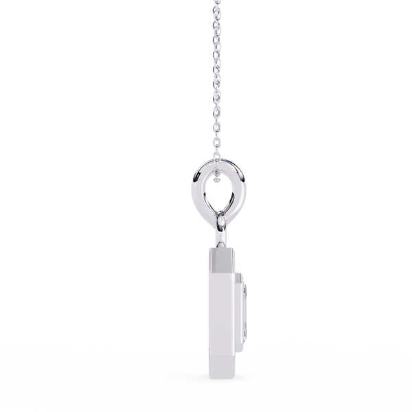 Natural Diamond Empire Halo Pendant