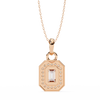 Natural Diamond Empire Halo Pendant