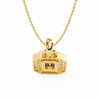 Natural Diamond Empire Halo Pendant
