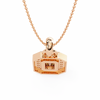 Natural Diamond Empire Halo Pendant