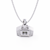 Natural Diamond Empire Halo Pendant