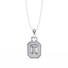 Natural Diamond Empire Halo Pendant