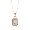 Natural Diamond Empire Halo Pendant