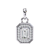 Natural Diamond Empire Halo Pendant
