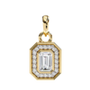 Natural Diamond Empire Halo Pendant