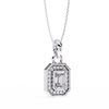 Natural Diamond Empire Halo Pendant