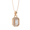 Natural Diamond Empire Halo Pendant