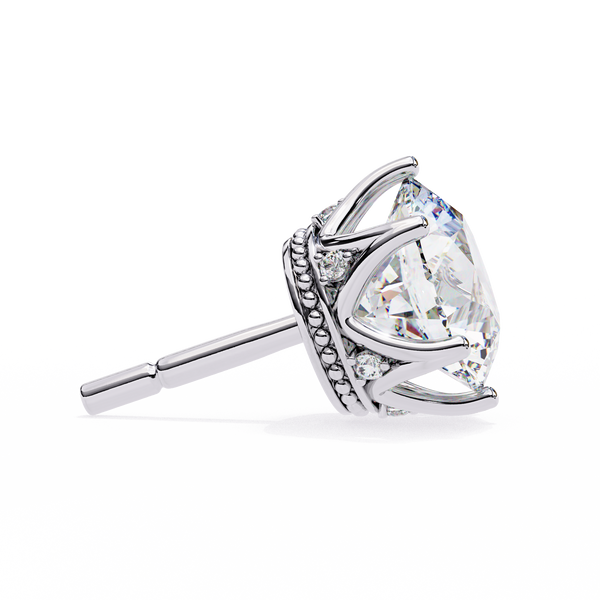 Brilliant Round Cut Natural Diamond Stud Earrings