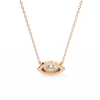 Rose Gold East-West Marquise Diamond Bezel Pendant