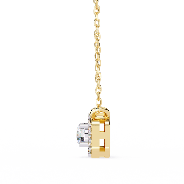 Natural Diamond Halo Luxe Pendant
