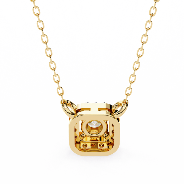 Natural Diamond Halo Luxe Pendant