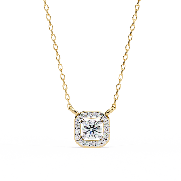 Natural Diamond Halo Luxe Pendant