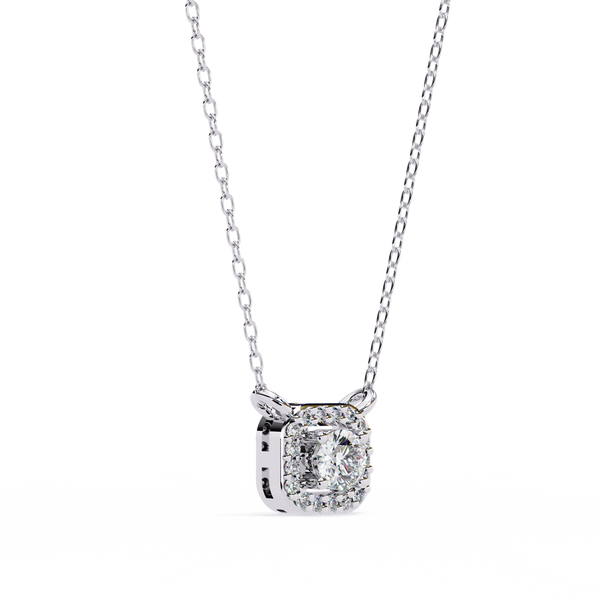 Natural Diamond Halo Luxe Pendant