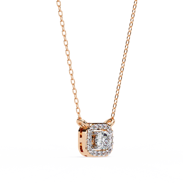 Natural Diamond Halo Luxe Pendant