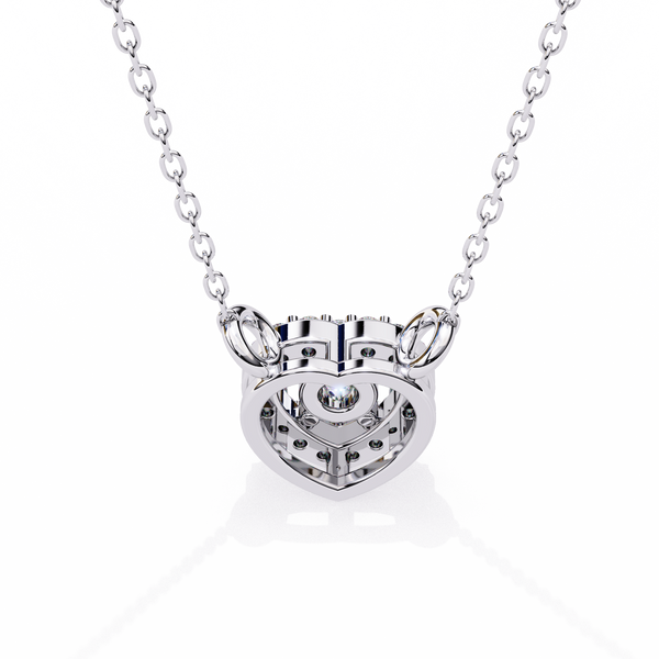 Natural Diamond Eternal Heart Halo Pendant