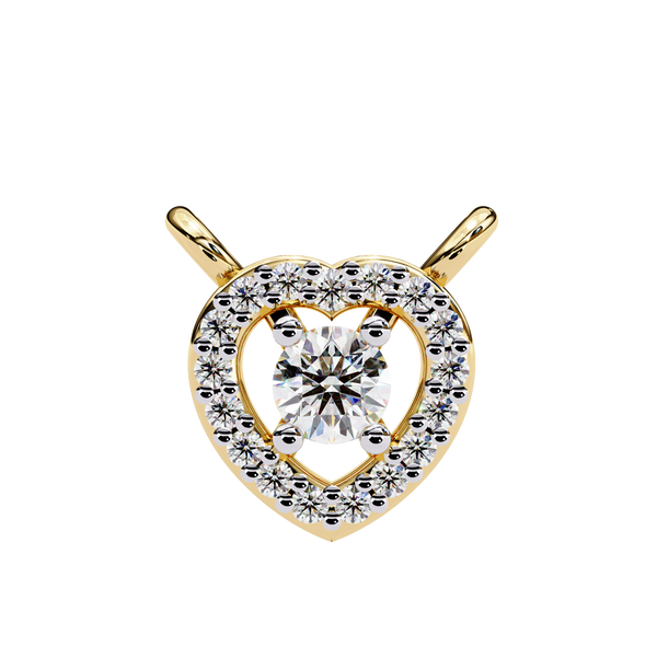 Natural Diamond Eternal Heart Halo Pendant