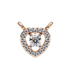 Natural Diamond Eternal Heart Halo Pendant