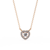 Natural Diamond Eternal Heart Halo Pendant