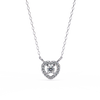 Natural Diamond Eternal Heart Halo Pendant