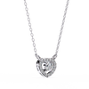 Natural Diamond Eternal Heart Halo Pendant