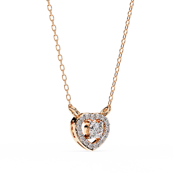 Natural Diamond Eternal Heart Halo Pendant