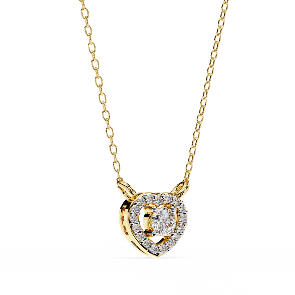 Natural Diamond Eternal Heart Halo Pendant