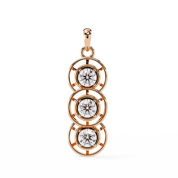 Three Round shape Diamond Pendant