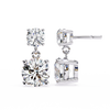 Classic Two-Stone Diamond Drop Earrings