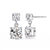 White Gold Two-Stone Round Diamond Drop Earrings