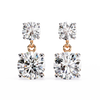 Classic Two-Stone Diamond Drop Earrings