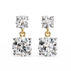 Classic Two-Stone Diamond Drop Earrings