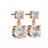 Classic Two-Stone Diamond Drop Earrings