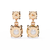 Classic Two-Stone Diamond Drop Earrings