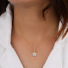 Round Solitaire Double Claw Prong Pendant