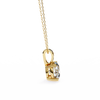 Gold Round Brilliant Diamond Four-Prong Solitaire Pendant