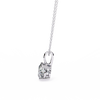 Round Solitaire Double Claw Prong Pendant