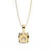 Gold Round Brilliant Diamond Four-Prong Solitaire Pendant